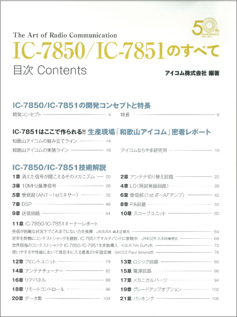 IC-7850/IC-7851のすべて